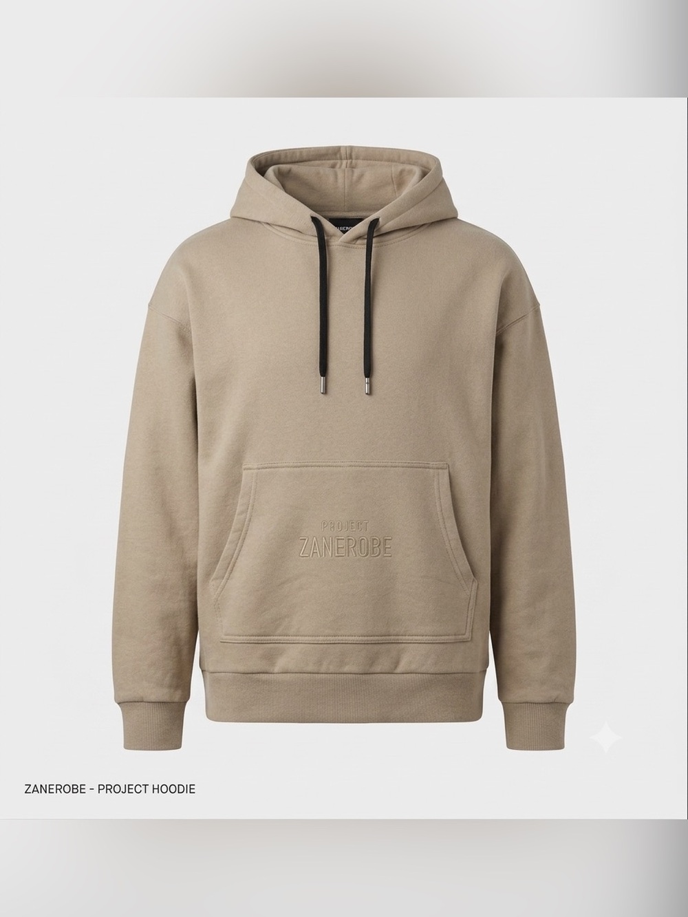 PROJECT ZANEROBE PULLOVER HOODIE- Small - Taupe